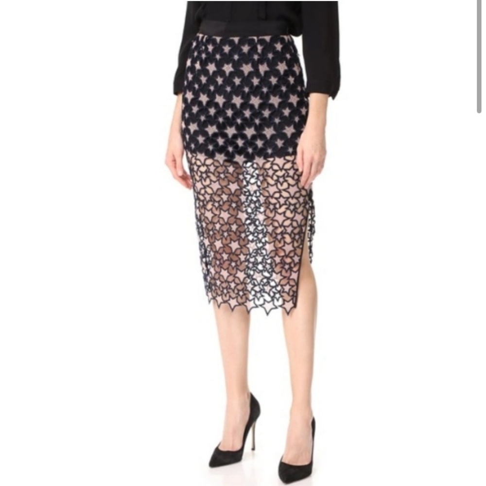 Fleur Du Mal Star Cutout Skirt with built in shorts